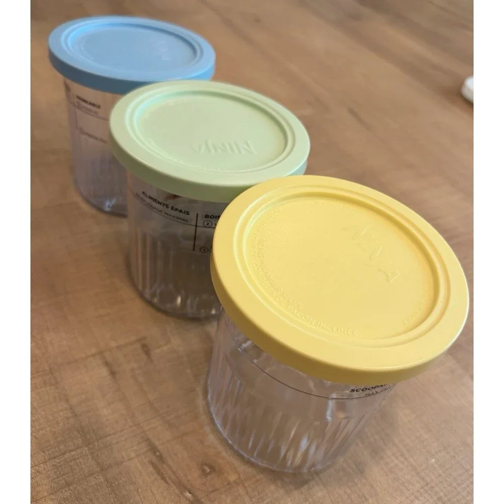 Ninja Creami Delux Pints with Lids (Set of 3) - Pastel
